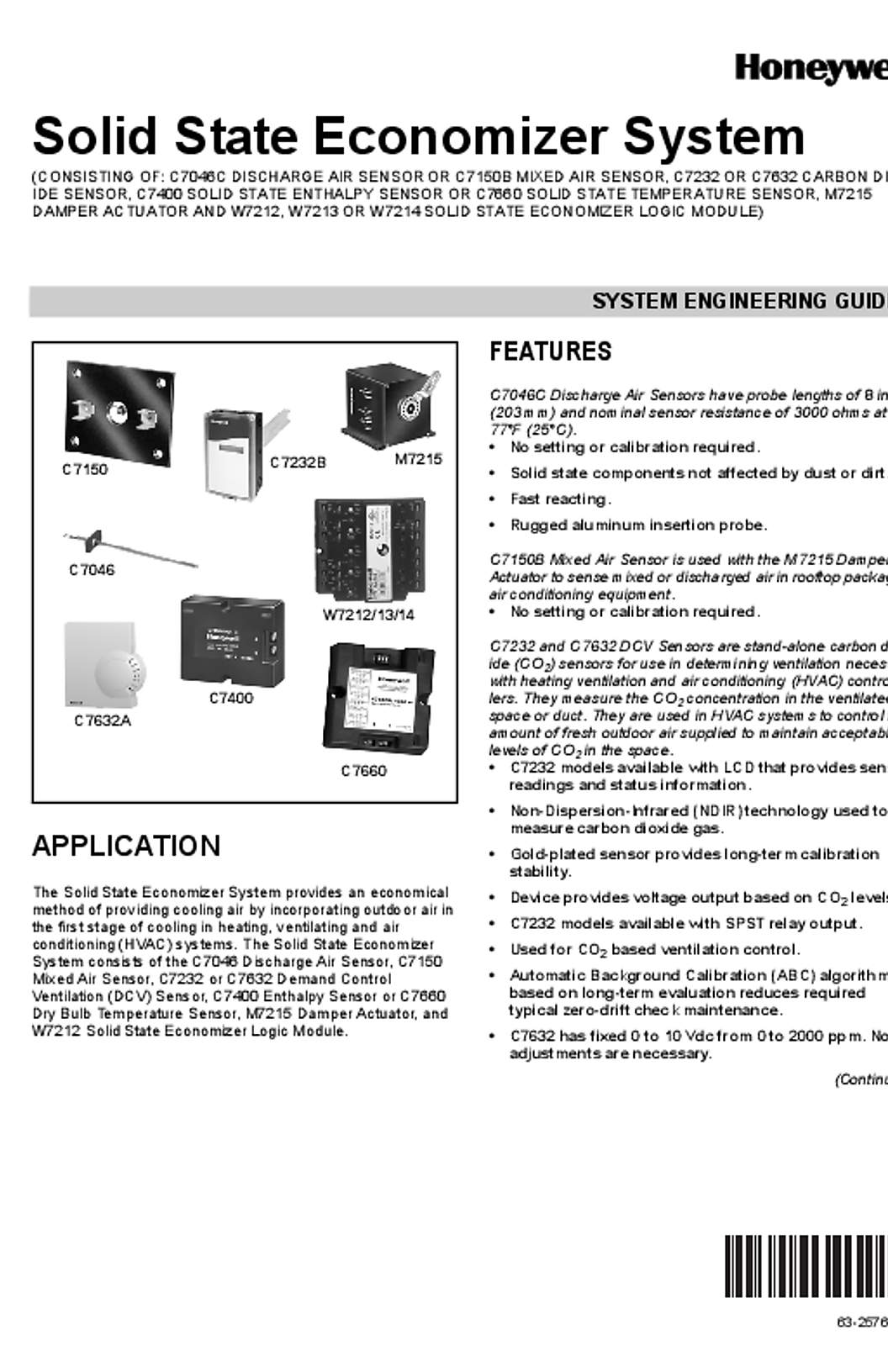 Honeywell Solid State Economizer System