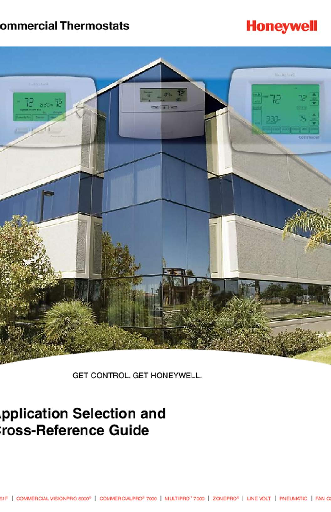 Honeywell Commercial Thermostats Application Selection and Cross-Reference Guide (General Wholesaler version)