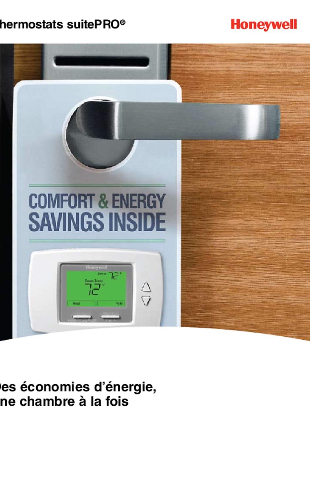 Honeywell Brochure for TB6575, TB8575 SuitePRO Thermostats (French)