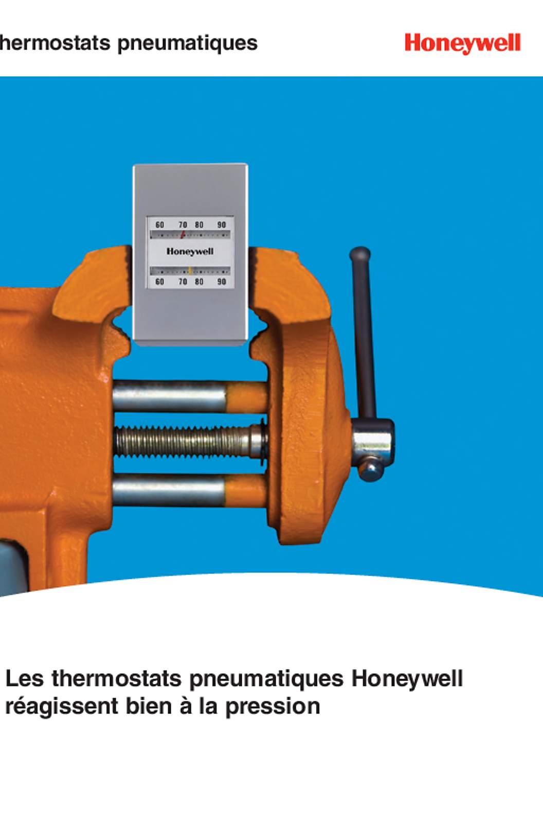 Honeywell Brochure for TP970 Pneumatic Thermostats (French)