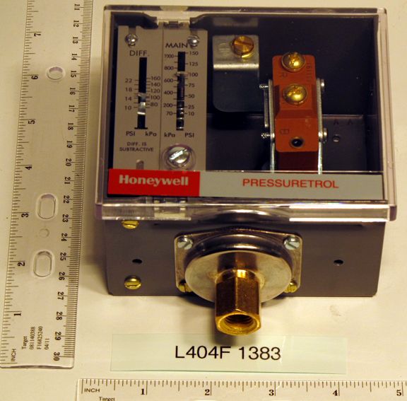 Honeywell L404F1383 Pressuretrol, 10-150# Open Low Snap