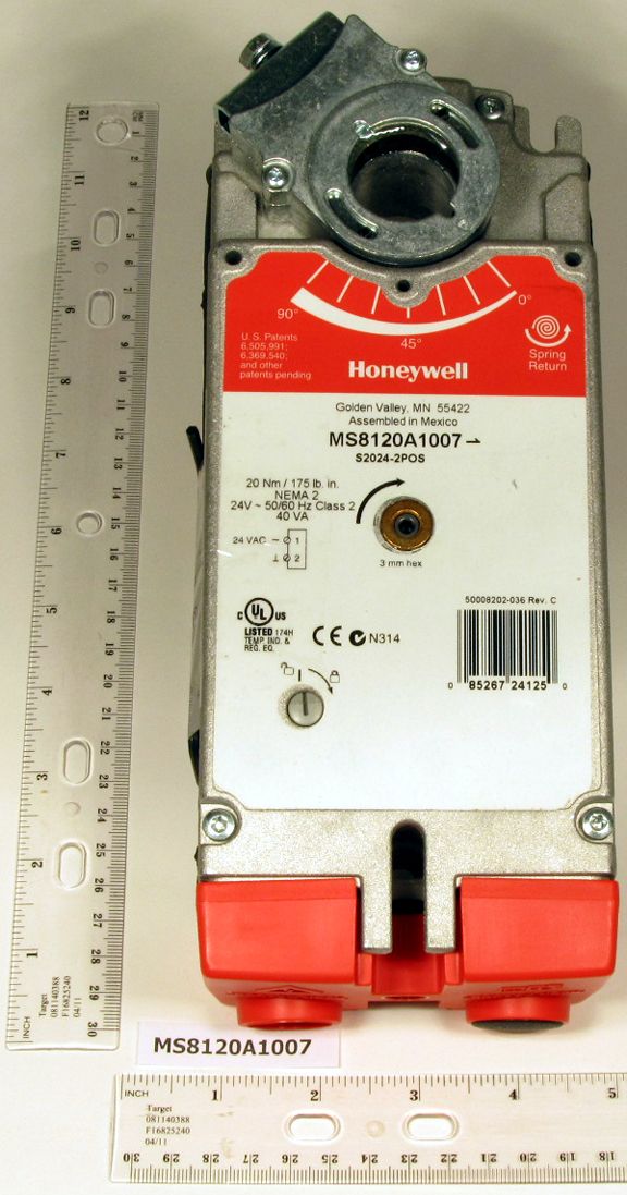 Honeywell Spring Return Direct Coupled Actuator MS8120A1007