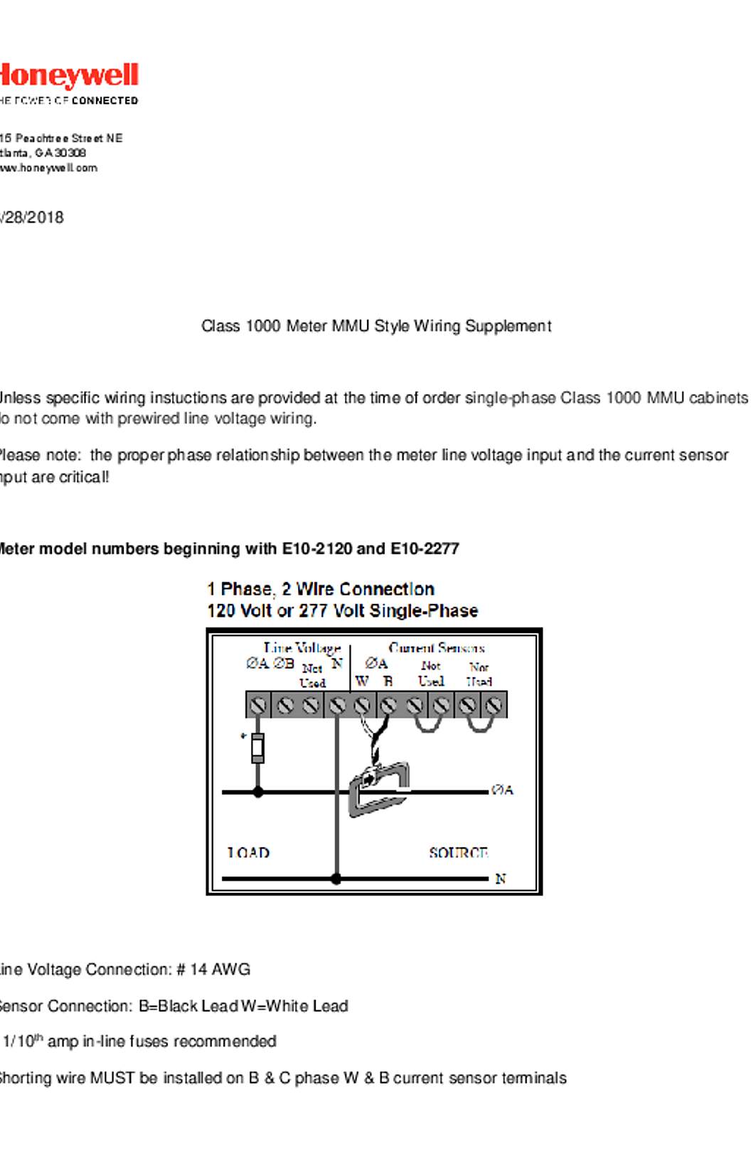 Honeywell E-Mon Class 1000 MMU Wiring Supplement- TechTip