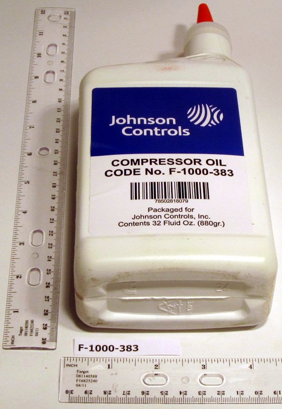 Johnson Controls F-1000-383 SAE30 Compressor Oil 32oz (1qt)