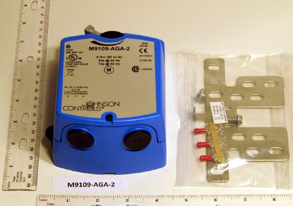 Johnson Controls M9310-HGA-2 24V Damper Actuator, 88#in Torque, Non-Spring Return, 90 Second Timing