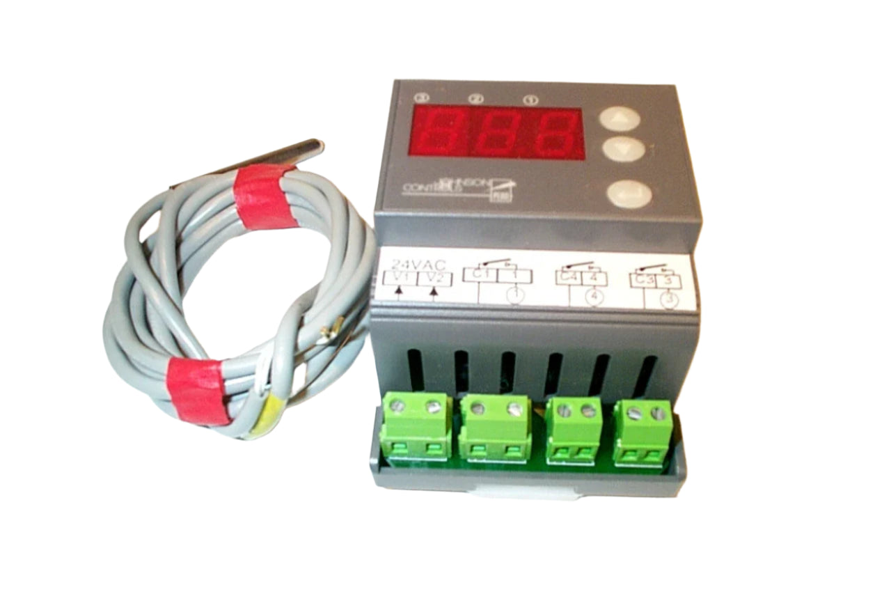 Johnson Controls MS4DR24T-11 4 Stage Temperature Control DIN Mount with Sensor