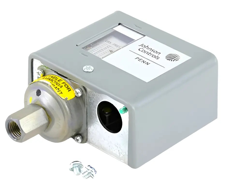 Johnson Controls P70GA-27 Pressure Control, 20/100#M-BLK, Open LO, 1/4" FNPT