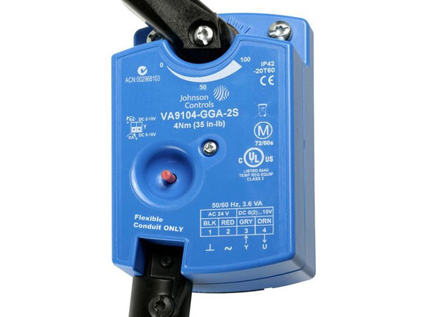 Johnson Controls VA9104-IGA-2S 24V Actuator with +/-25% at 50/60HZ