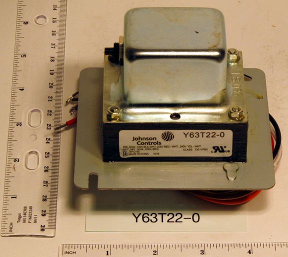 Johnson Controls Y63T22-0 120/208/240V to 24V Transformer, Plate Mount