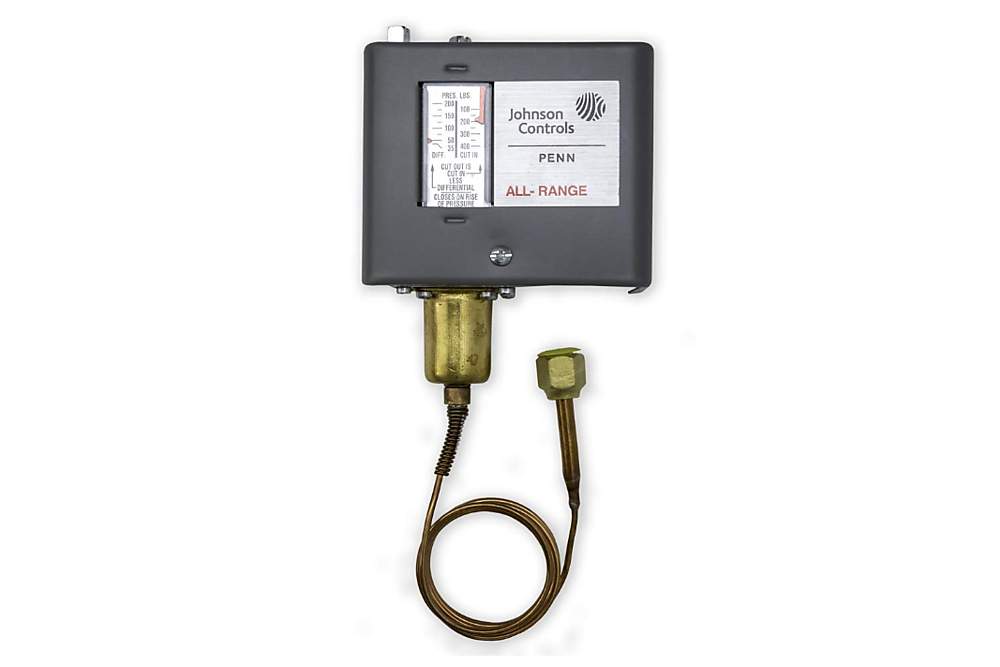 Johnson Controls P70CA-2 Pressure Control, 50/450 PSI Open High, Switch 1/4"FL