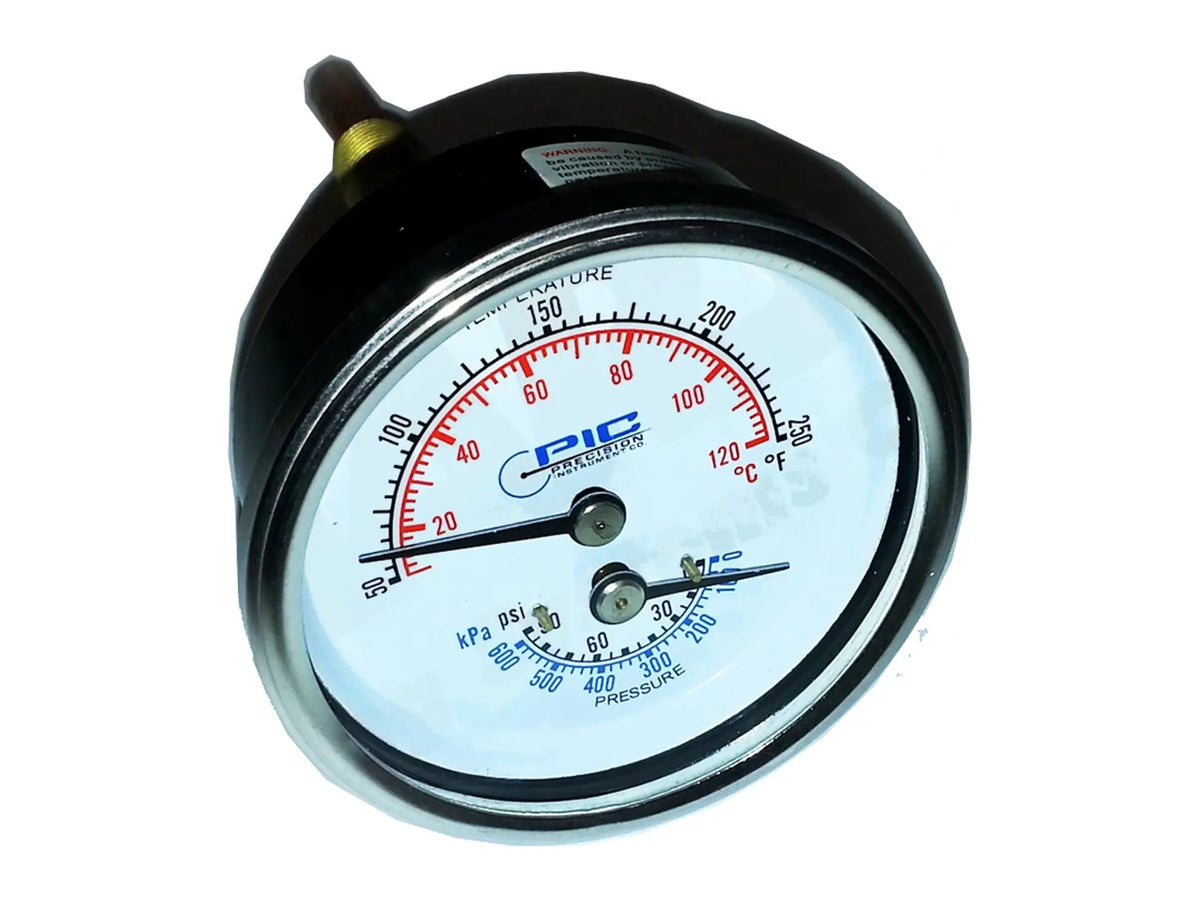Laars R0060600, 70/250°F Temperature & 0/90 PSI Pressure Gauge