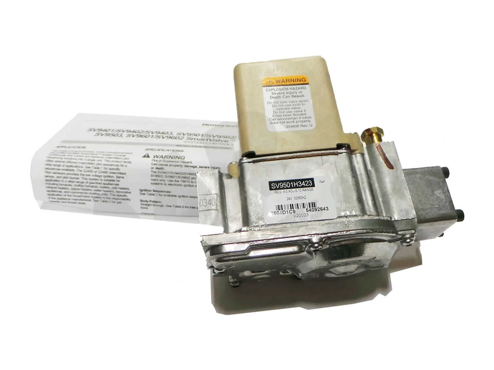 Laars R0384800, 24V LP Gas Valve 9" Water Column 1/2"x3/4" Size