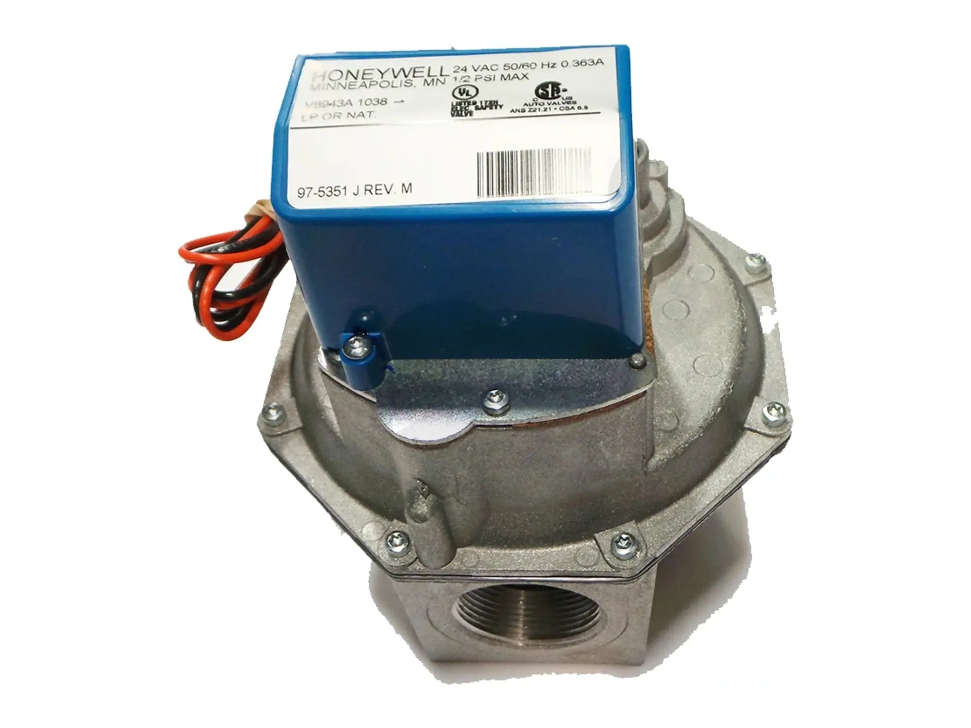 Laars R2003300, Natural Gas Safety Valve
