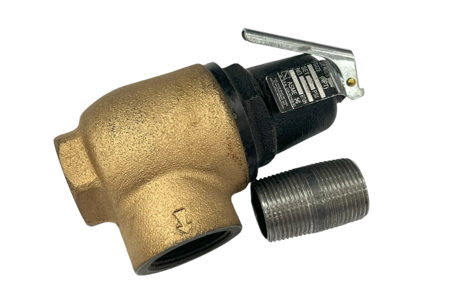 Laars RA2138702, 1x1.25 Inch 75 PSI Relief Valve with Capacity of 2.649.000 BTU