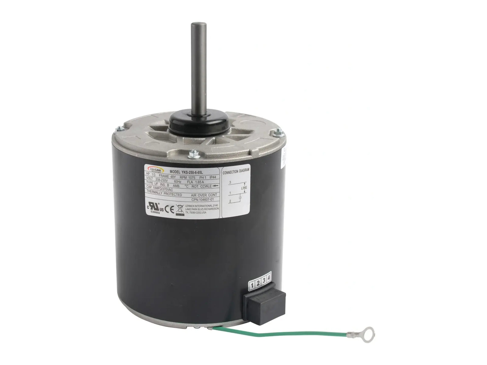 Lennox 14Y65 208-230V,1/3HP,1075RPM CCWLE Motor