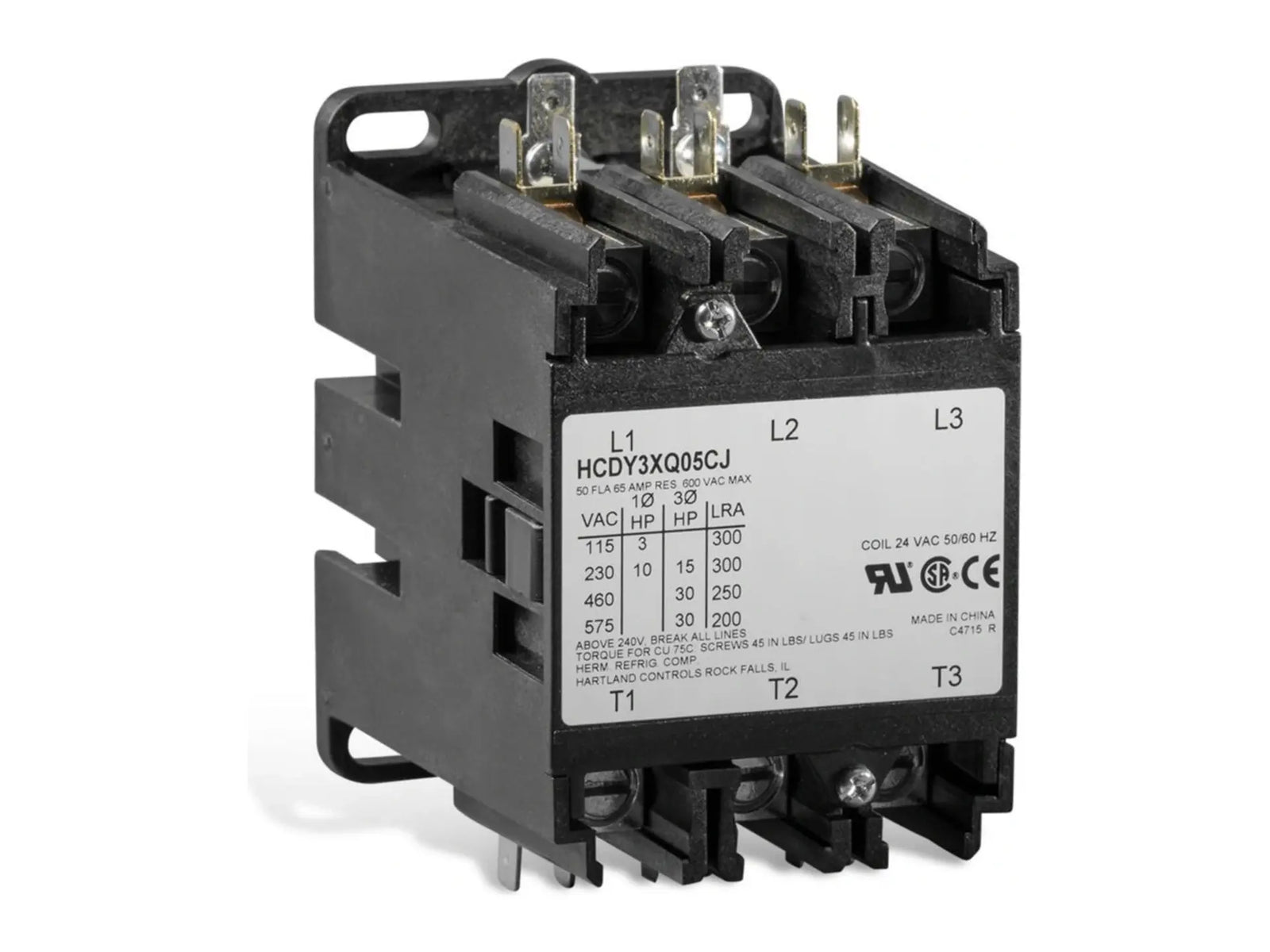 Lennox 16V72, Contactor 3 Pole With Auxiliary 60 Amp
