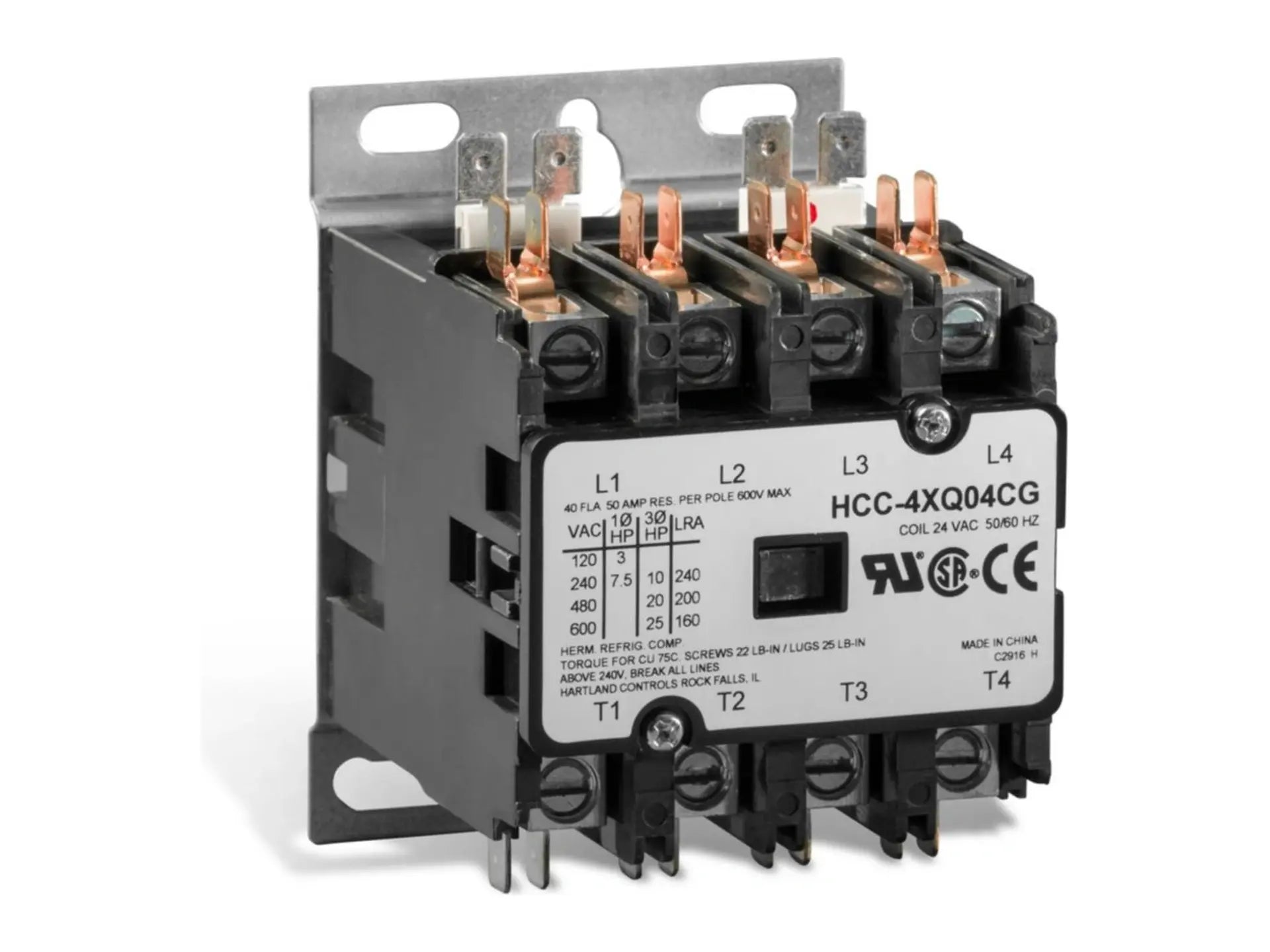 Lennox 17F64 Contactor, 3-Pole Single Throw, 25Amp with Auxiliary Contact