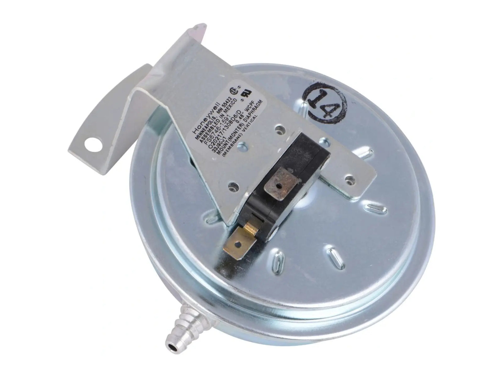 Lennox 33J90 .48"wc SPST Pressure Switch