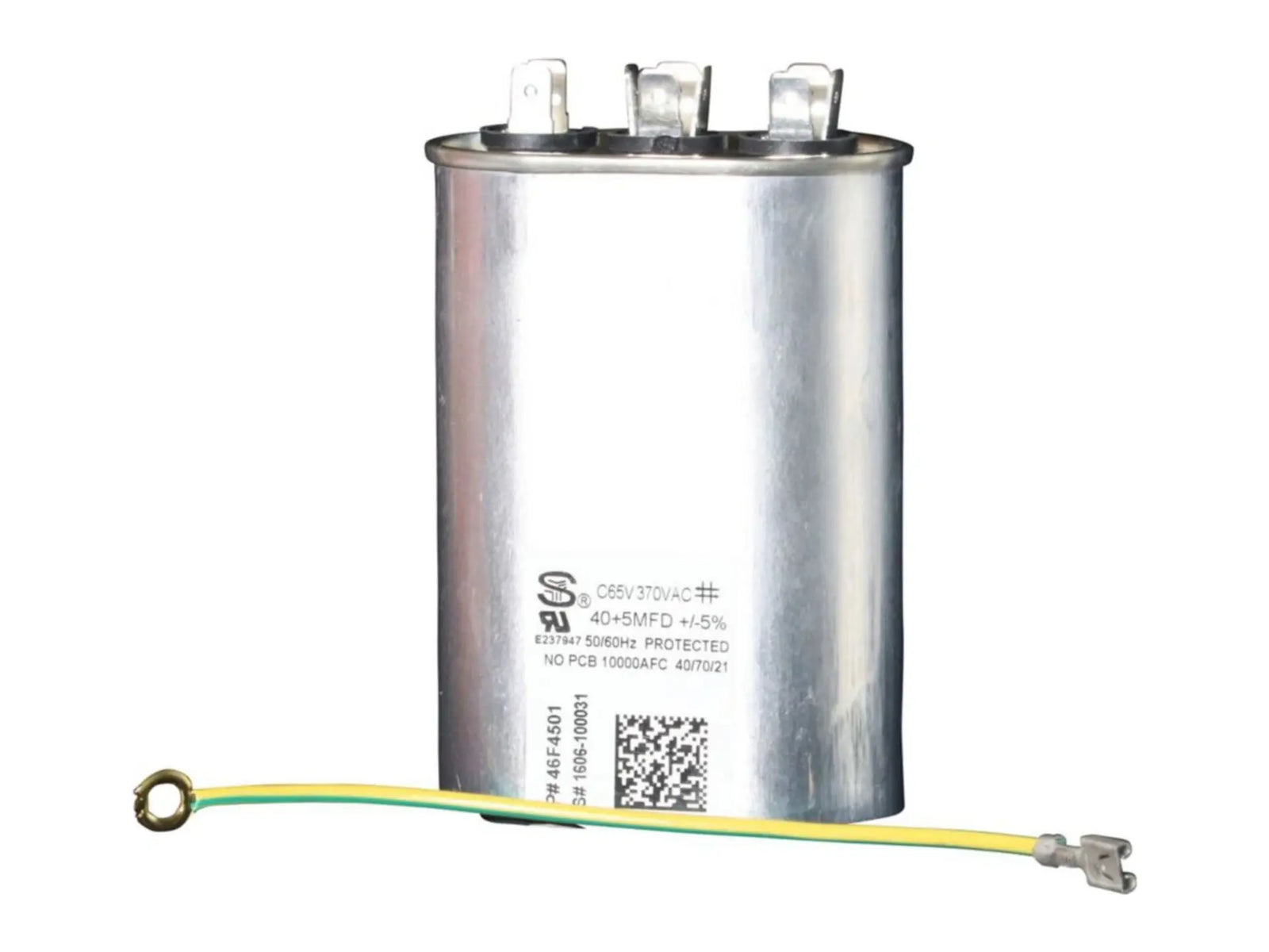 Lennox 53H25, 40/5 MFD 370V Oval Run Capacitor