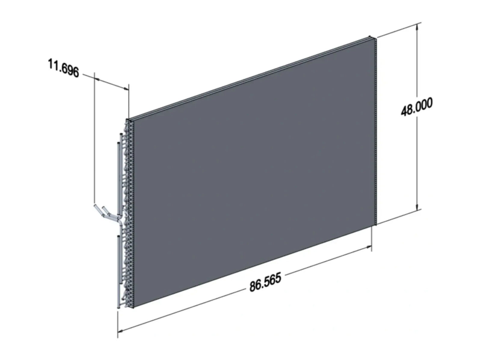 Lennox 61W99, Condenser Coil Tube Fin Left