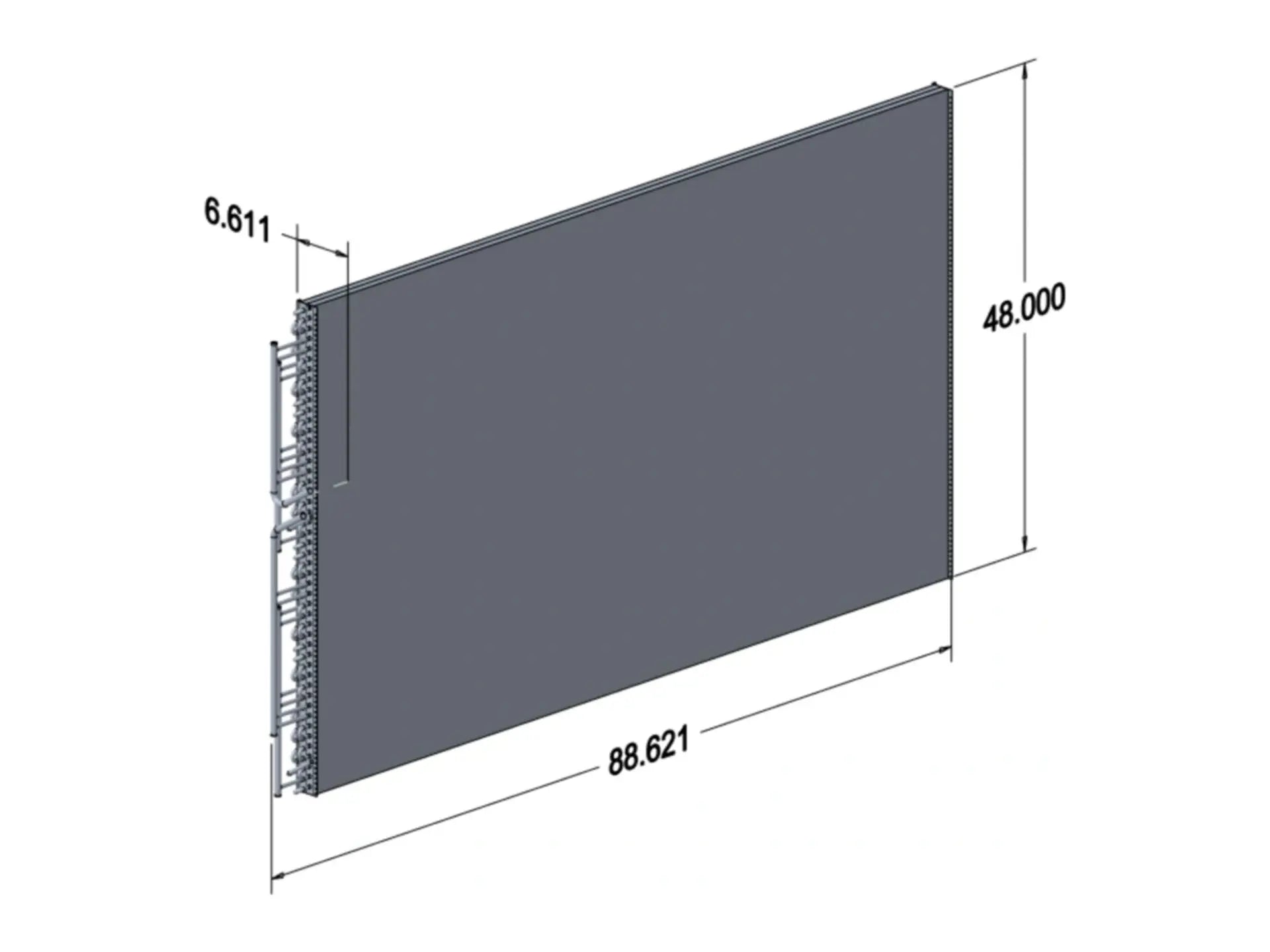 Lennox 62W00, Condenser Coil Tube Fin Right