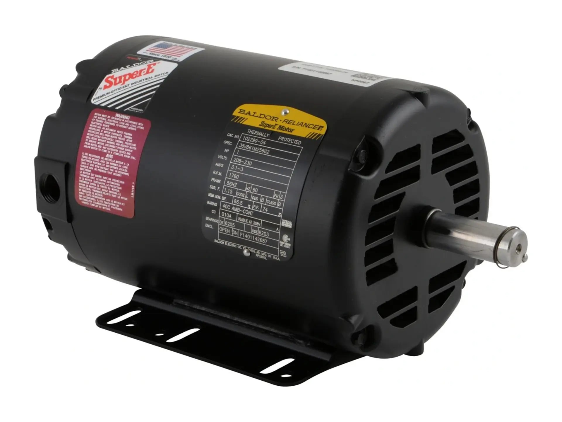 Lennox 65W34 460V,3PH,1HP Motor - 1760RPM,56HZ