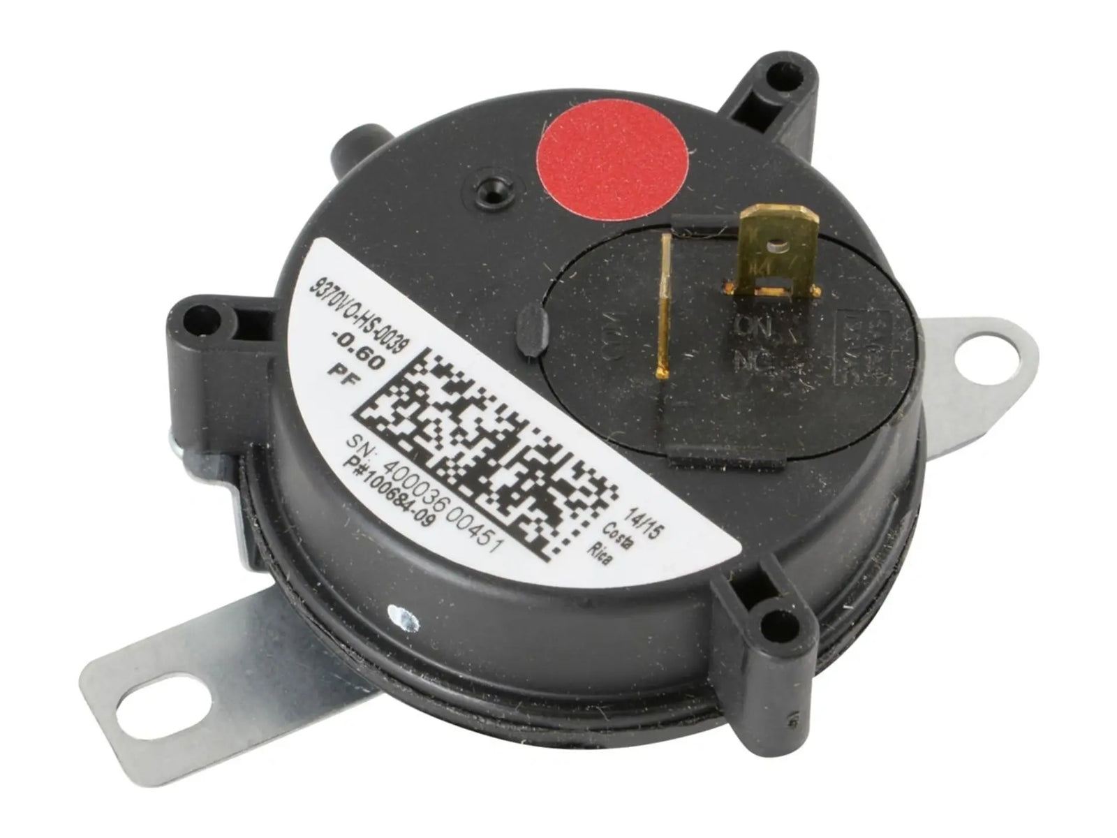 Lennox 65W49 -.60"wc SPST Pressure Switch