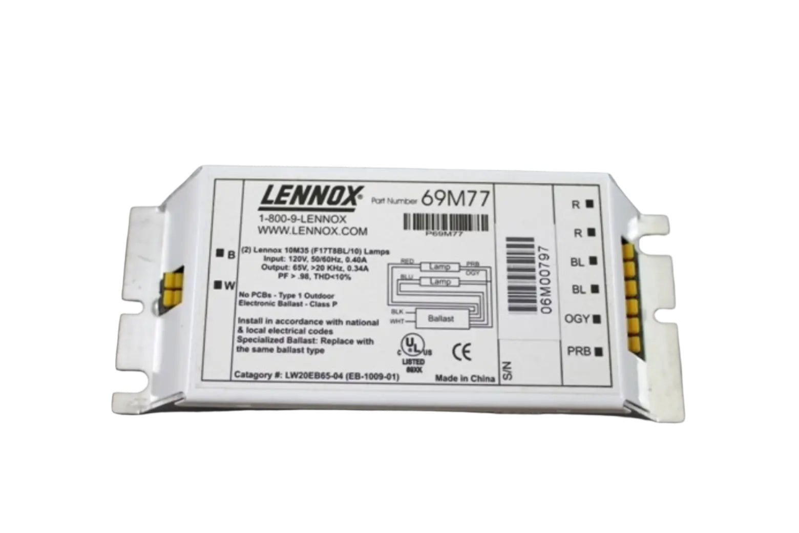 Lennox 69M77 Electronic Ballast