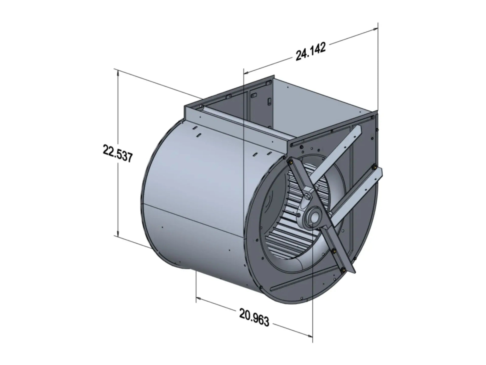 Lennox 87M40, Blower Assembly Unpainted 2-5 Hp