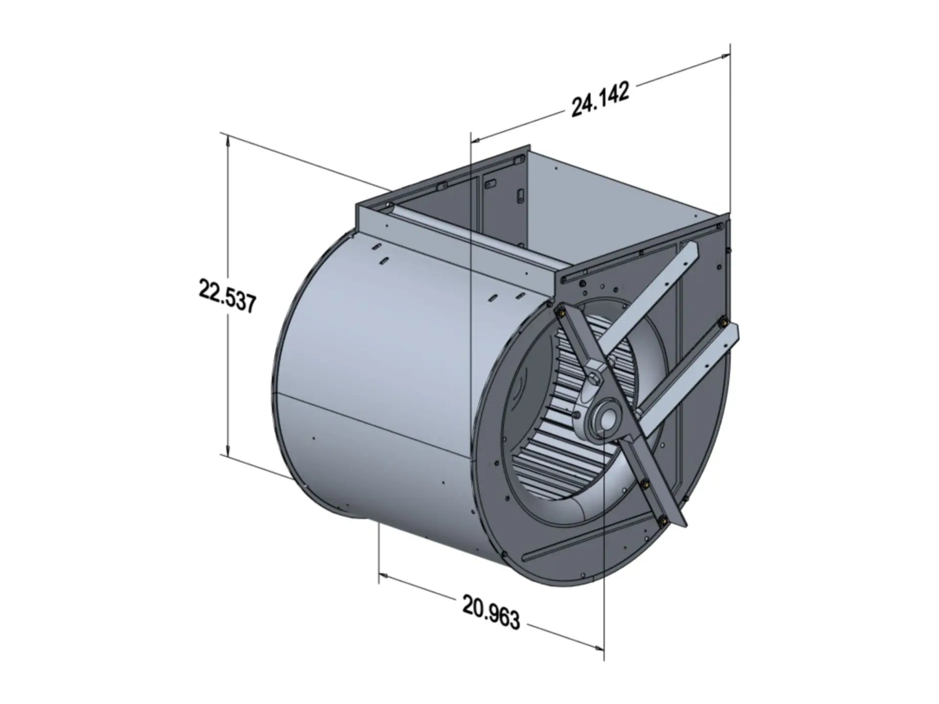 Lennox 87M40, Blower Assembly Unpainted 2-5 Hp