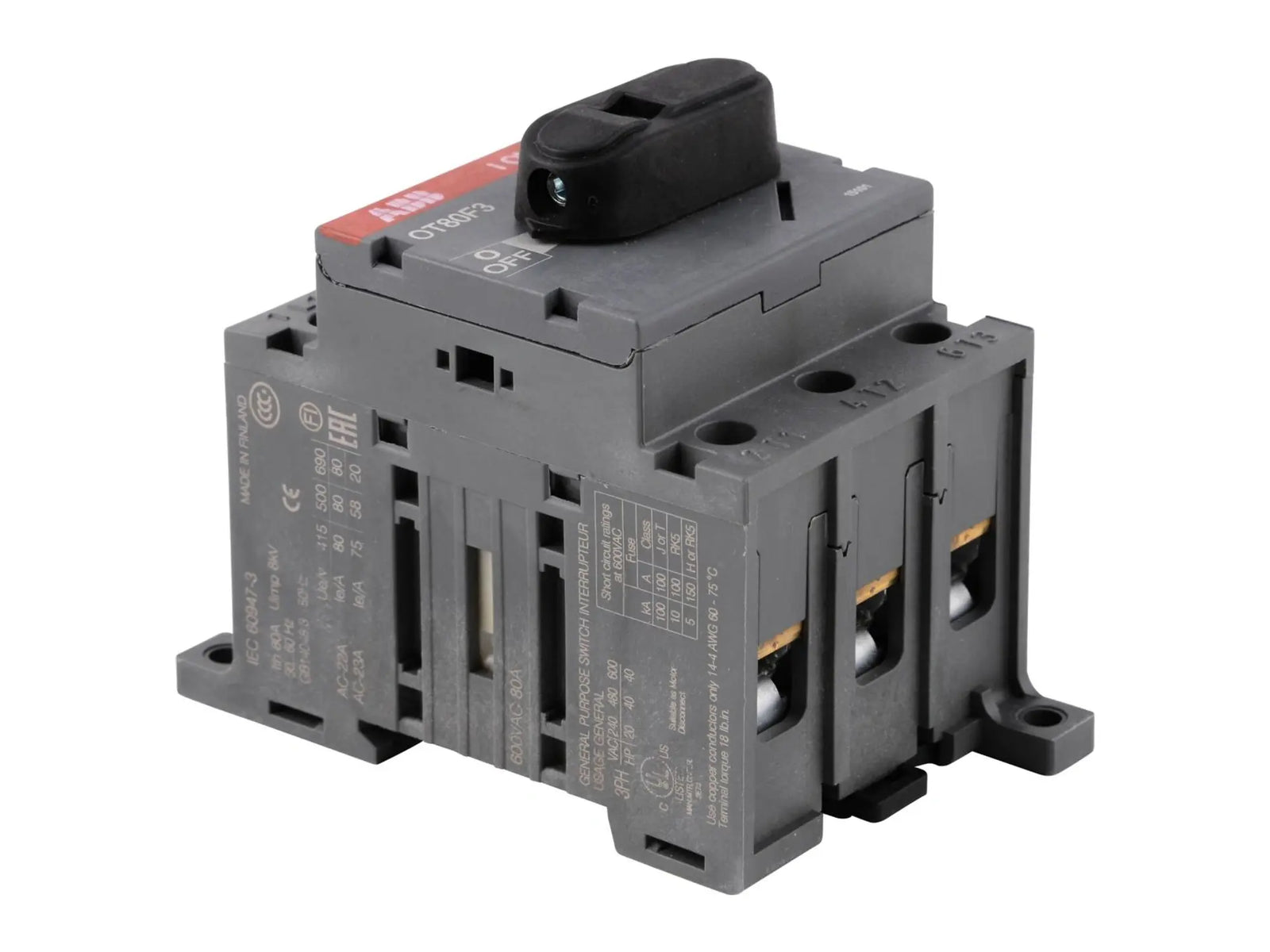 Lennox 93J31 3-Pole Disconnect Switch, 80A