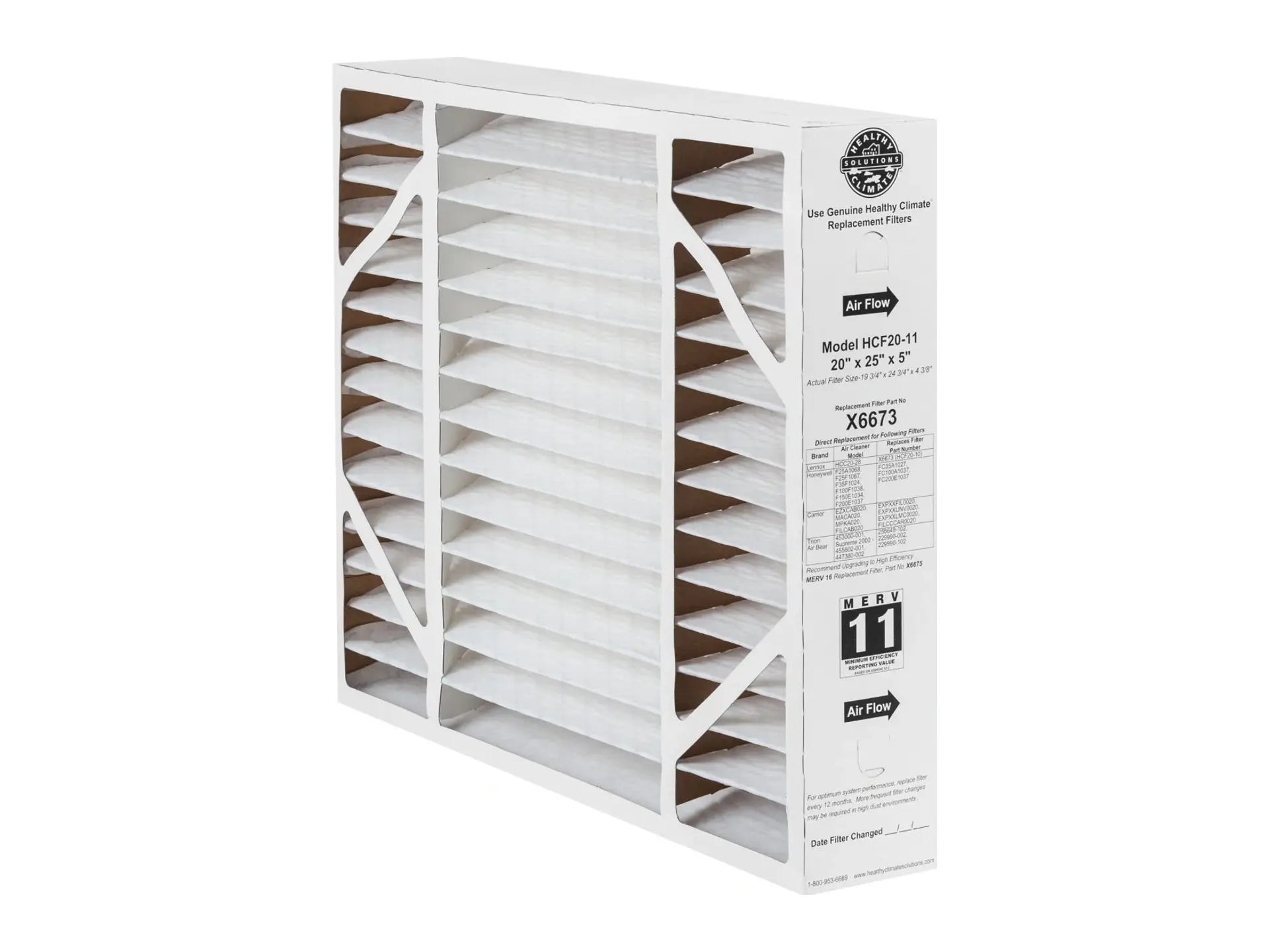 Lennox X6673 20x25x5 MERV11 Replacement Filter