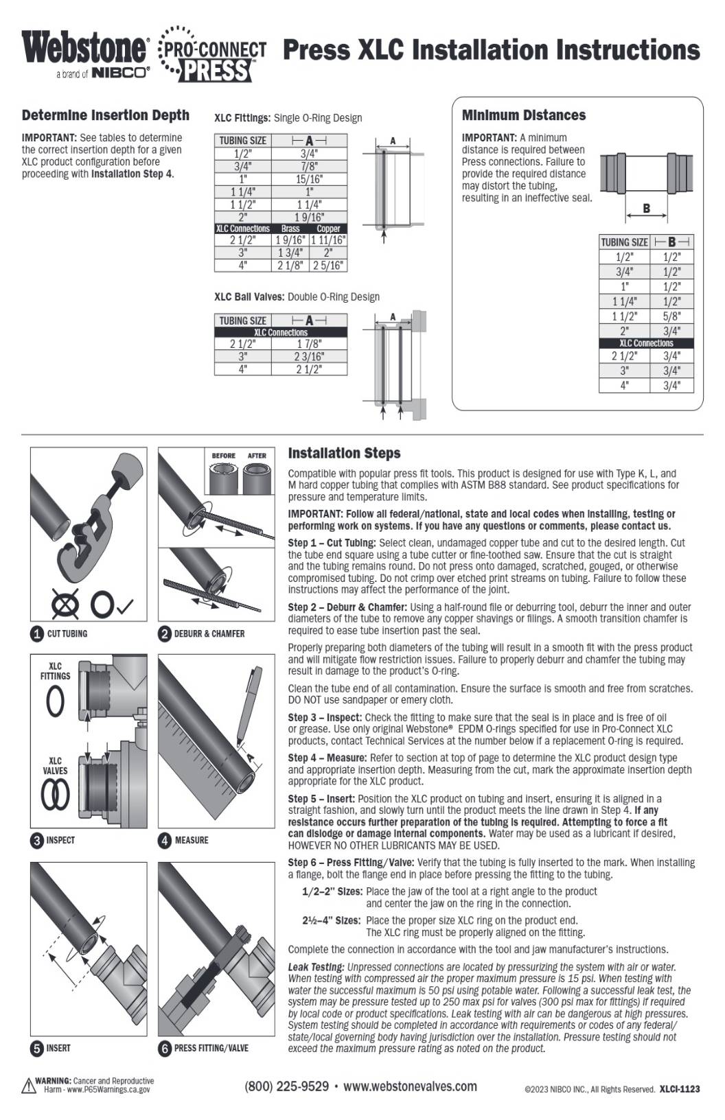 Pro Connect Press XLC IOM Manual