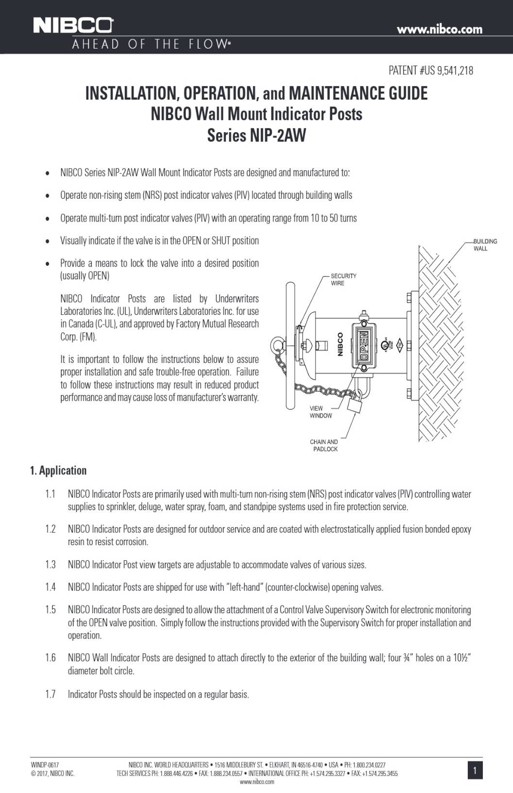 Wall Mount Indicator Posts Series NIP 2AW IOM Manual
