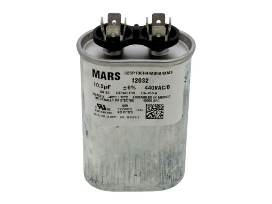 MARS 12032, 10 MFD, 440V Oval Run Capacitor