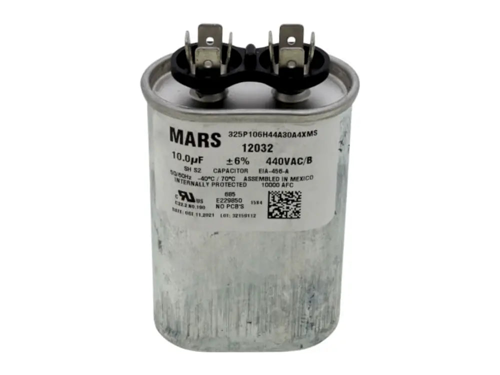 MARS 12032, 10 MFD, 440V Oval Run Capacitor