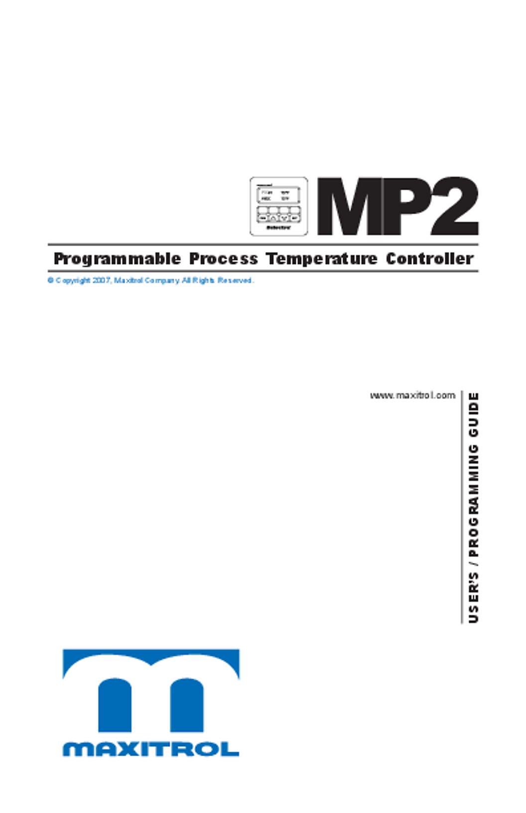 Maxitrol MP2 Series User Guide