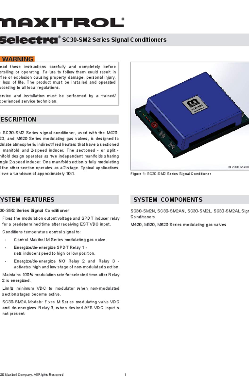 Maxitrol SC30-SM2 Catalog