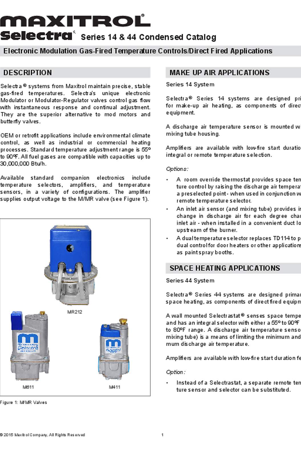 Maxitrol Selectra Series 14-44 Catalog