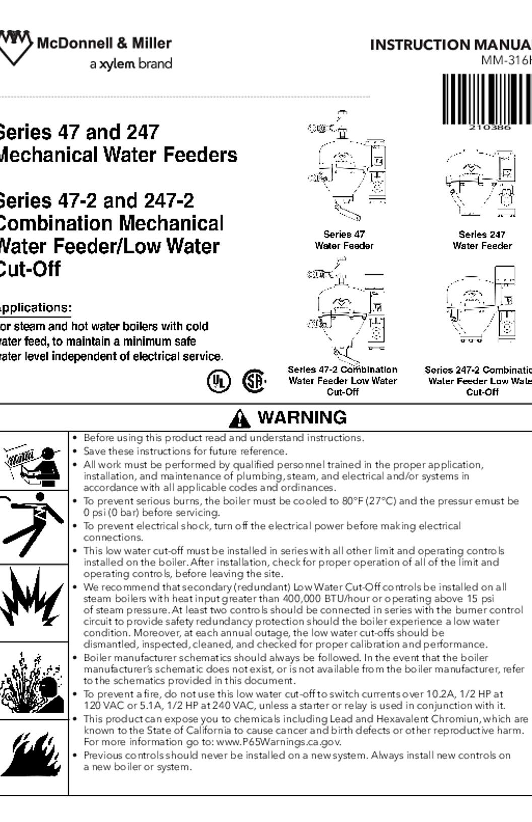 McDonnell & Miller 47, 247, 47-2, 247-2 Instruction Manual
