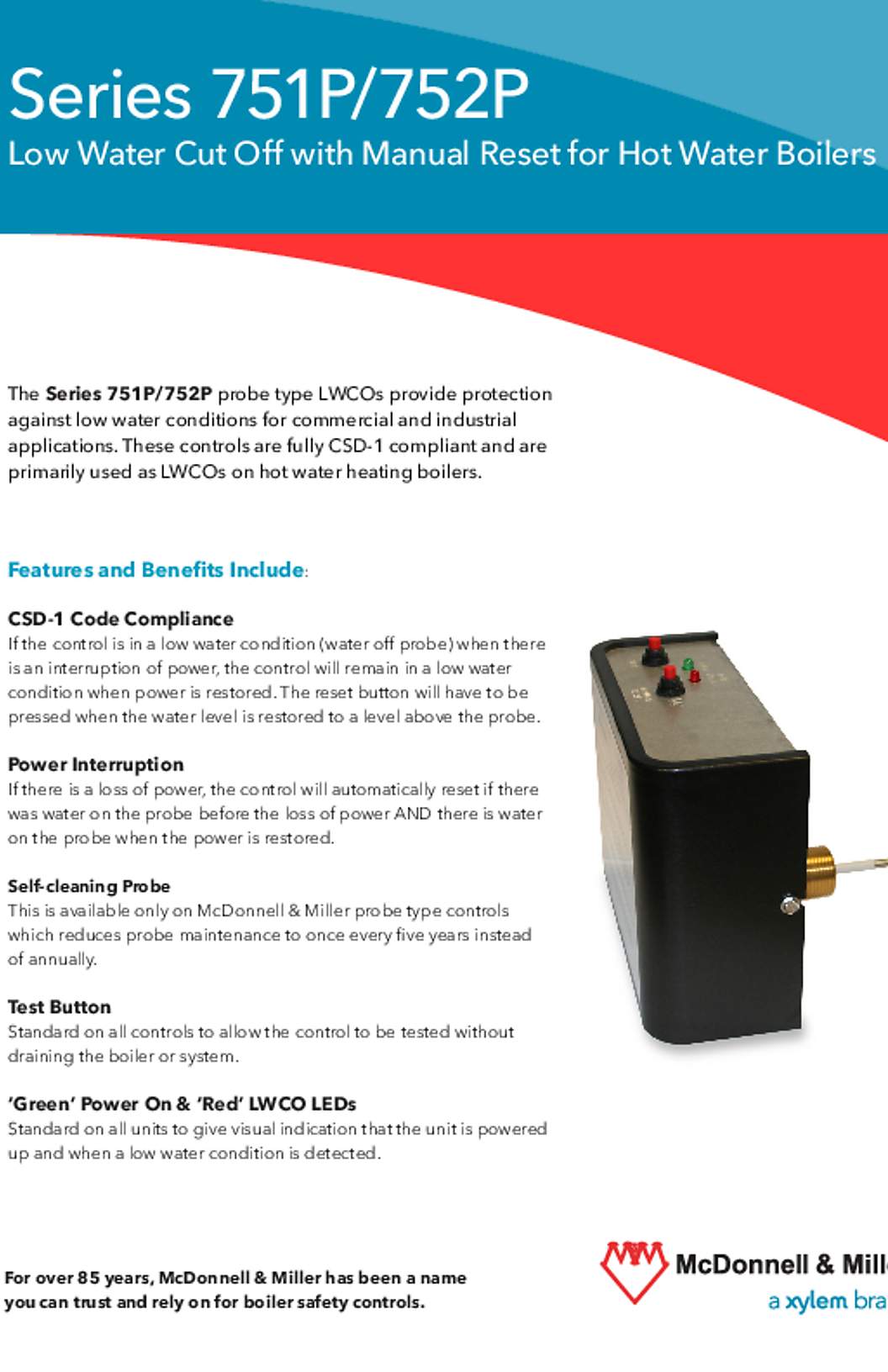 McDonnell & Miller Series 751P/752P LWCOs Brochure