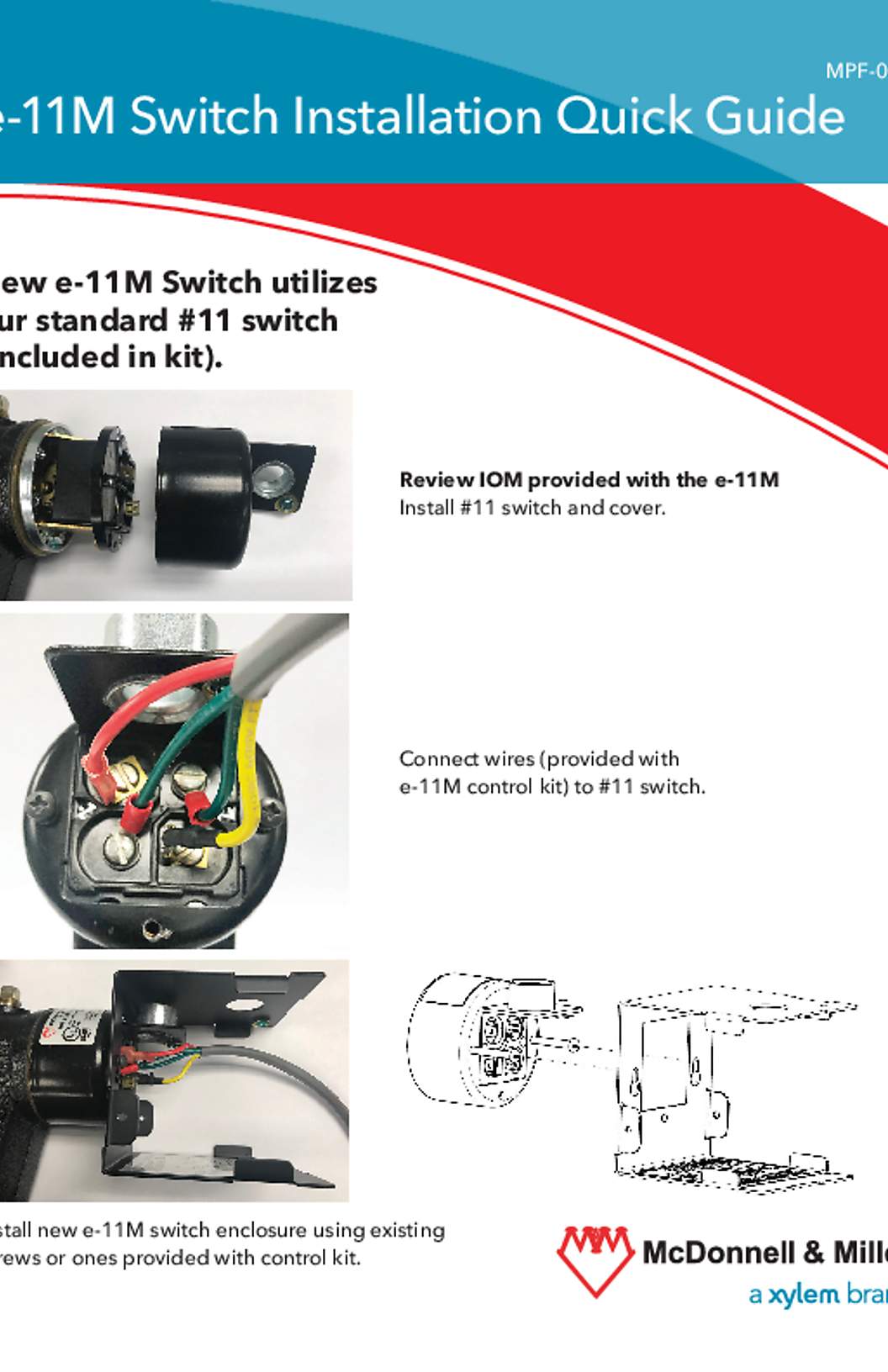 McDonnell & Miller e-11M Switch Installation Quick Guide