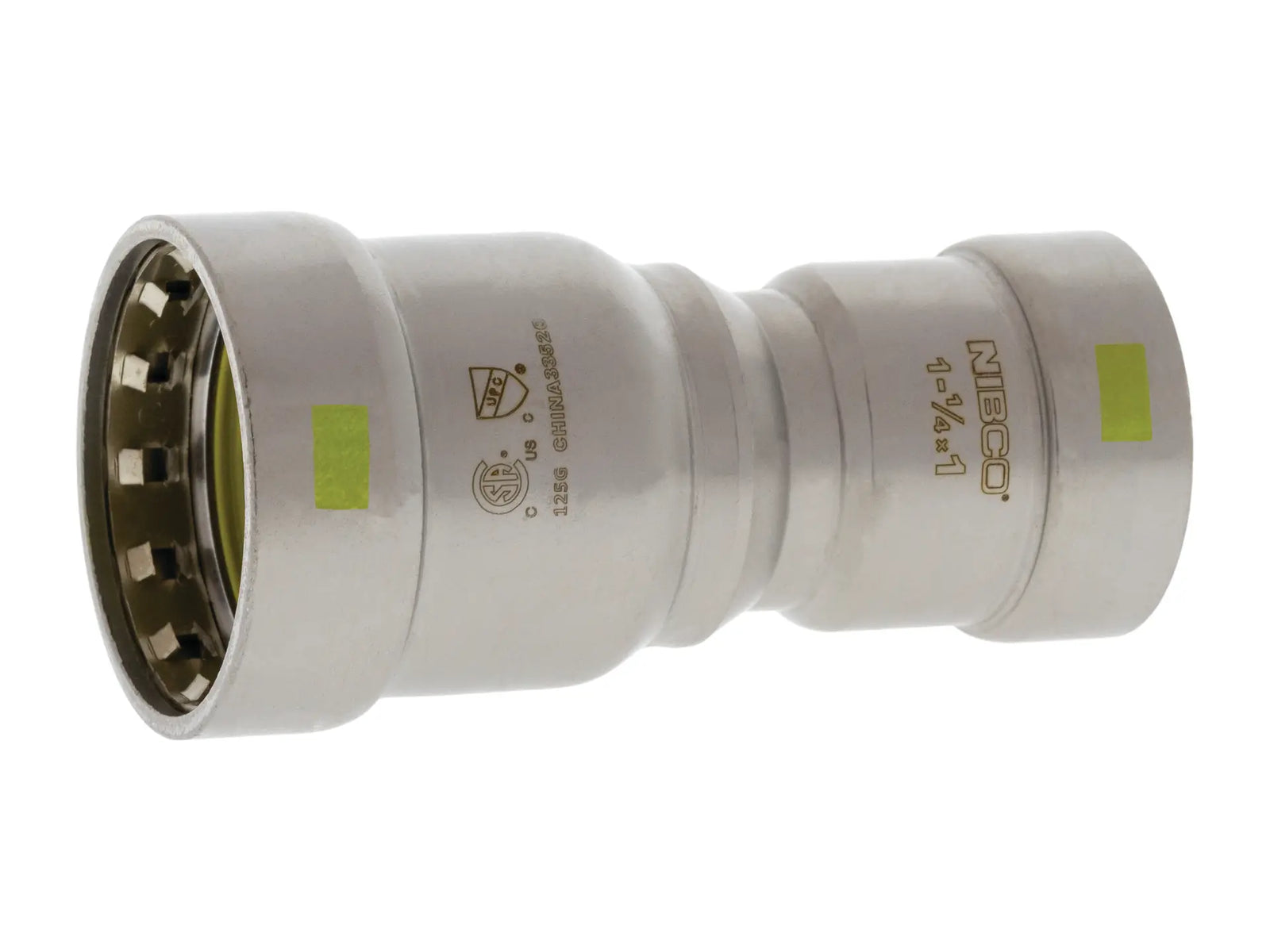 NIBCO 2001805HPC, 1-1/4 in. x 3/4 in. BenchPressG Reducing Coupling PxP Carbon Steel PCH200R
