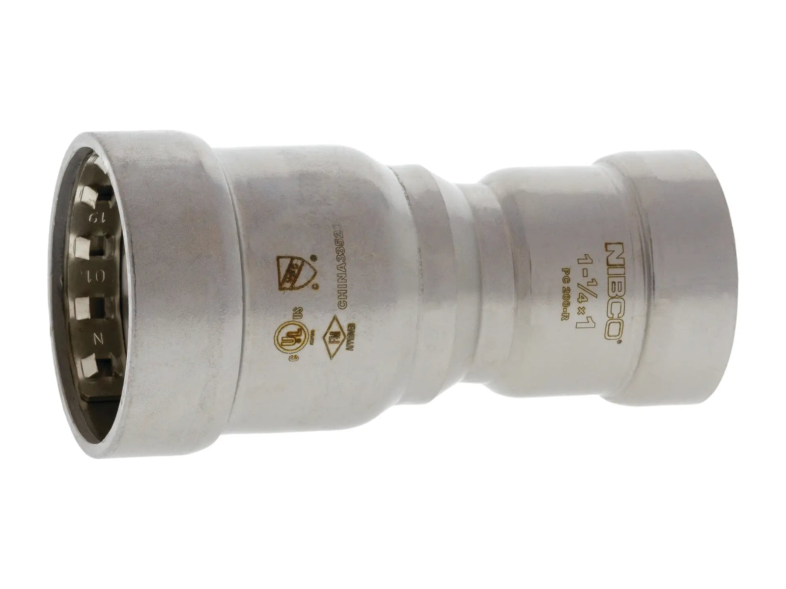 NIBCO 2002055EPC, 1-1/2 in. x 1-1/4 in. BenchPress Reducing Coupling PxP, Carbon Steel PC200R