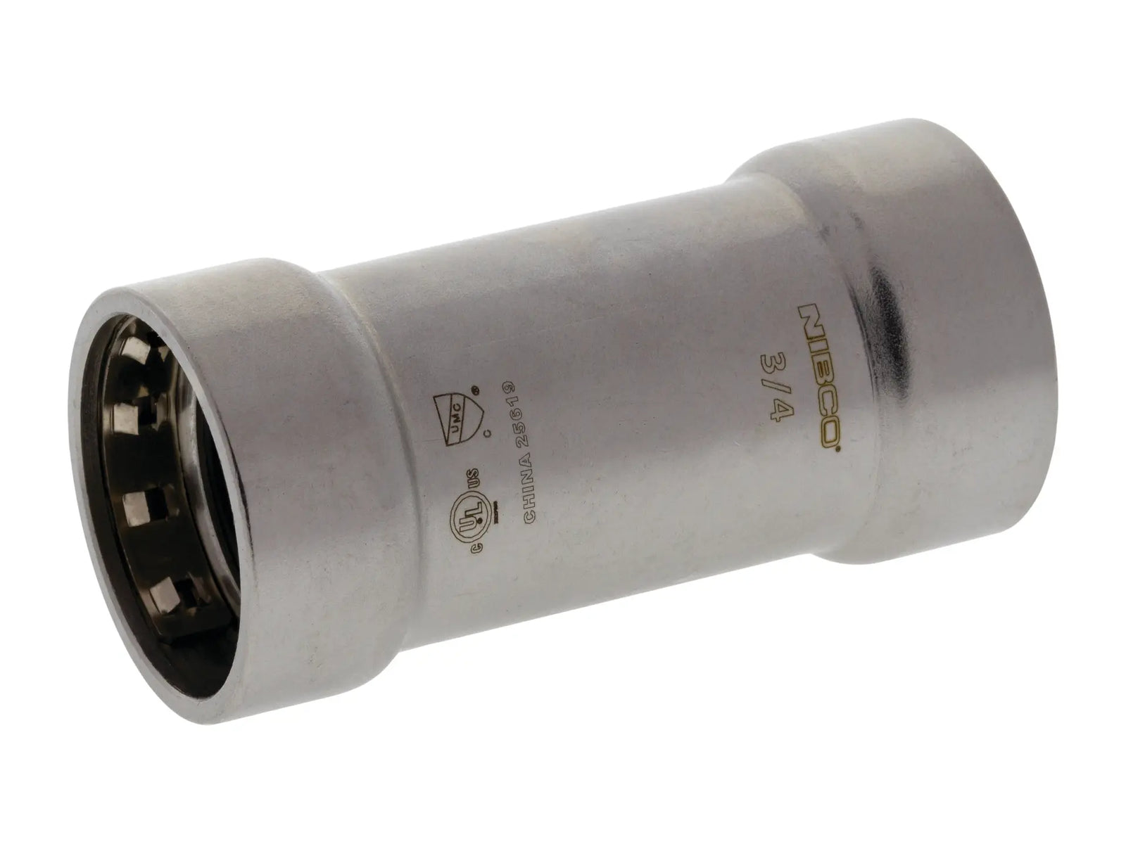 NIBCO 2020400EPC, 3/4 in. x 3/4 in. BenchPress Repair Coupling PxP, Carbon Steel (No Stop) PC201