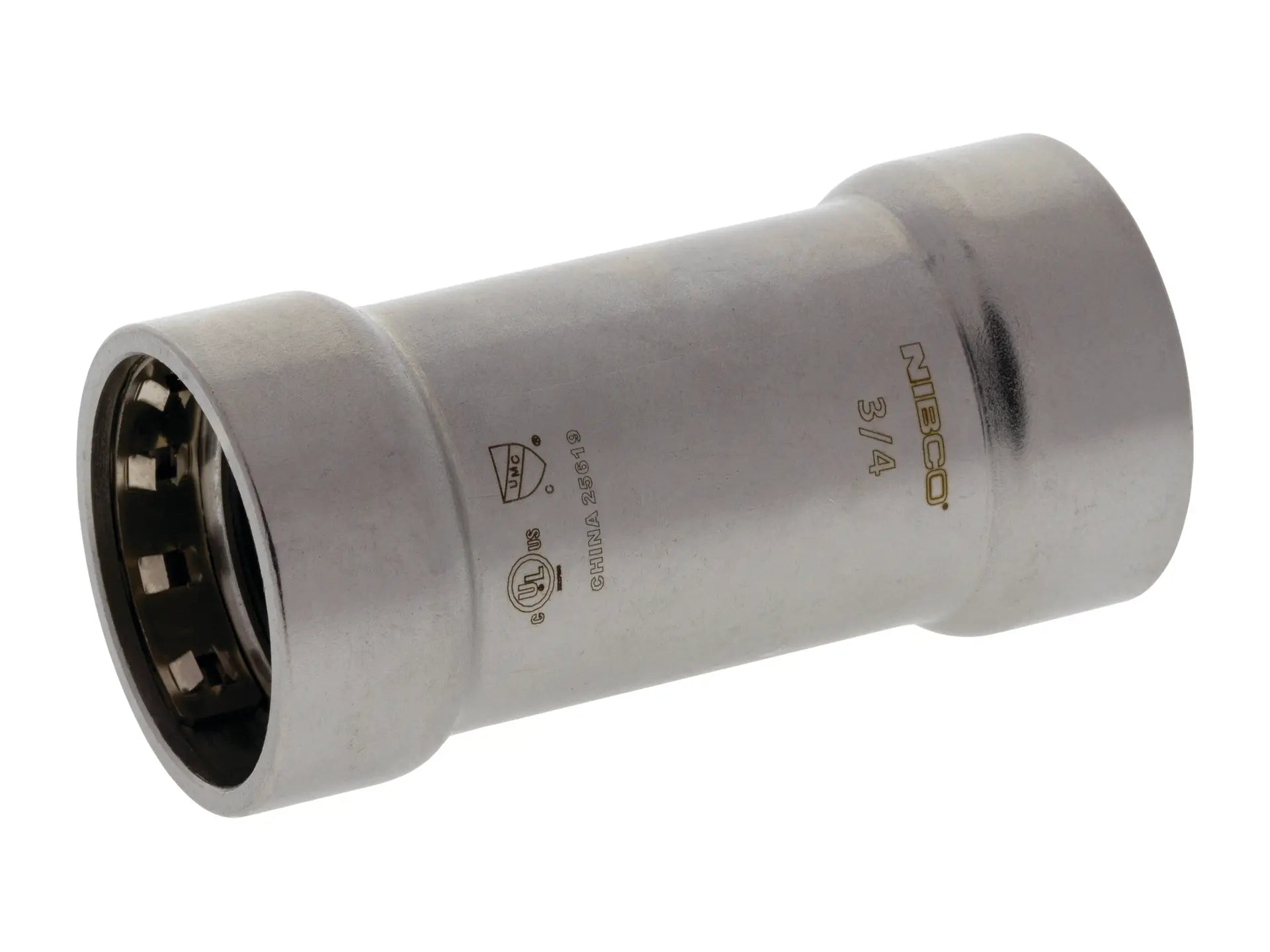 NIBCO 2020500EPC, 1 in. x 1 in. BenchPress Repair Coupling PxP, Carbon Steel (No Stop) PC201