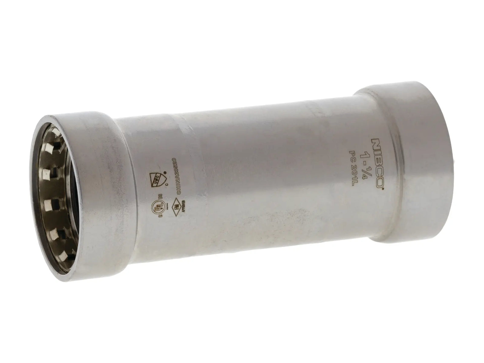 NIBCO 2020505EPC, 1 in. x 1 in. BenchPress Extended Repair Coupling PxP, Carbon Steel PC201L