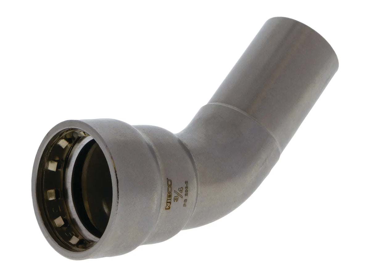 NIBCO 2046300EPC, 3/4 in. x 3/4 in. Ftg x Press 45 Elbow Carbon Steel PC206-2