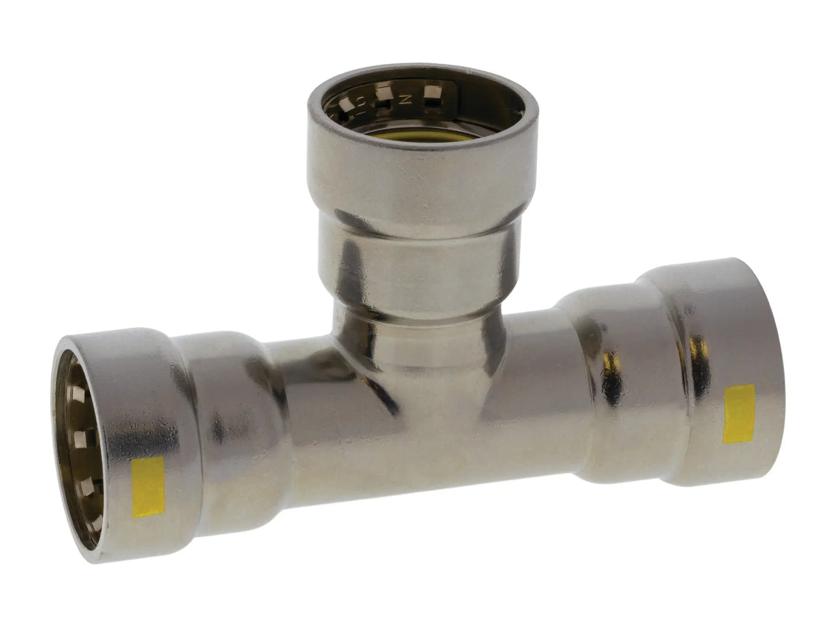 NIBCO 2101350HPC, 1-1/2 in. x 1-1/2 in. x 1 in. BenchPressG Tee P x P x P Carbon Steel PCH211