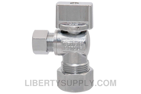 NIBCO 5/8" O.D. x 1/2" O.D. Compression Lead-Free Bronze Pro Stop® Supply Stop Valve ND614L85